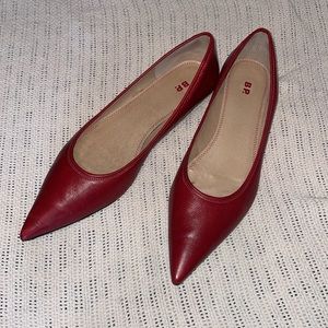 BP / Nordstrom Red Leather Pointed Toe Flats